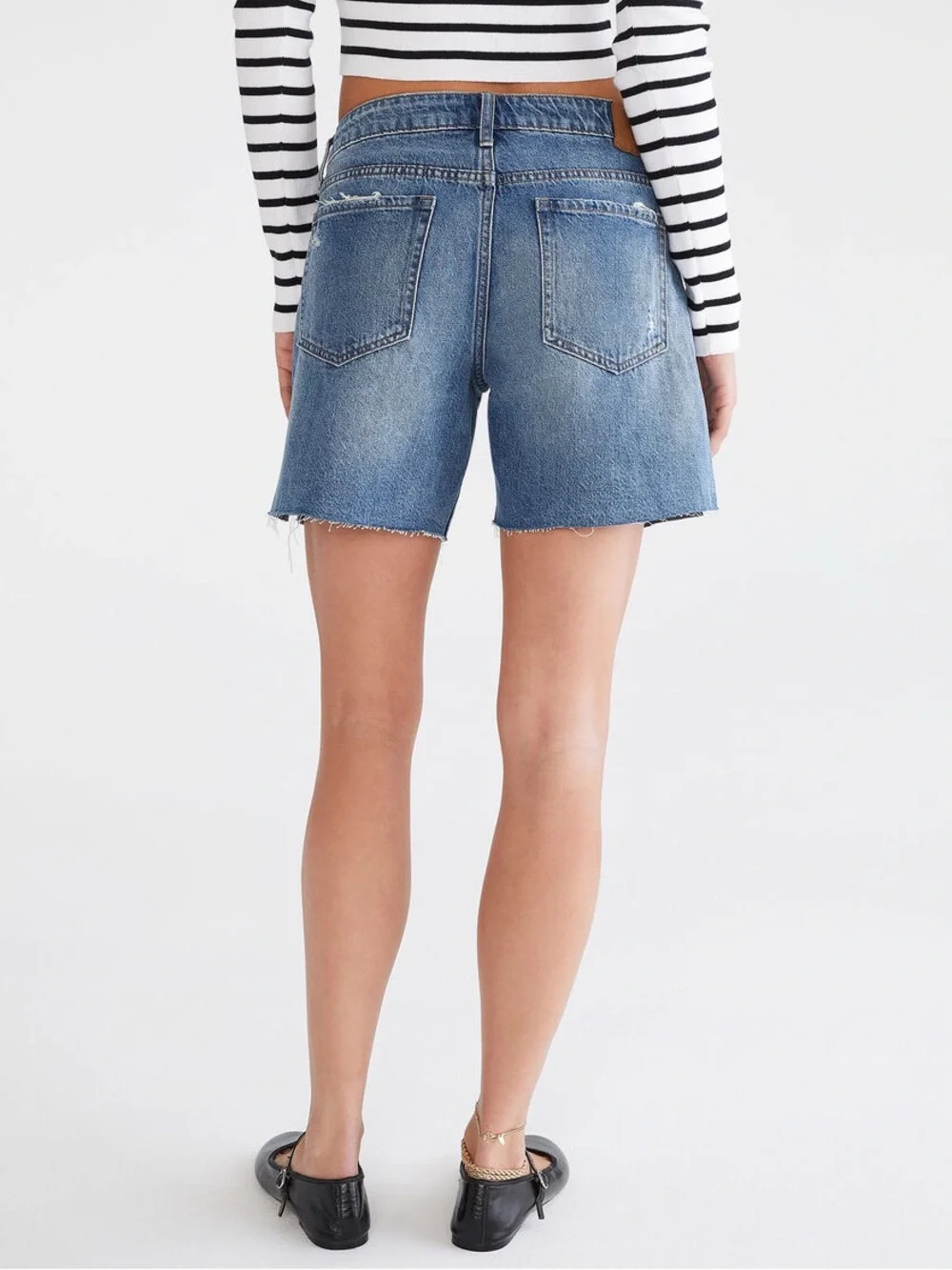 Aeropostale Low-Rise Baggy Denim Shorts Size 8